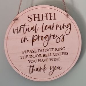 Shhhh virtual learning sign